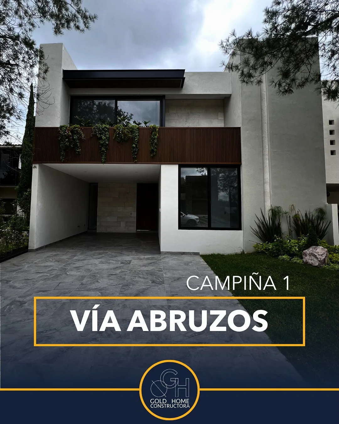 Fachada de casa moderna Gold Home